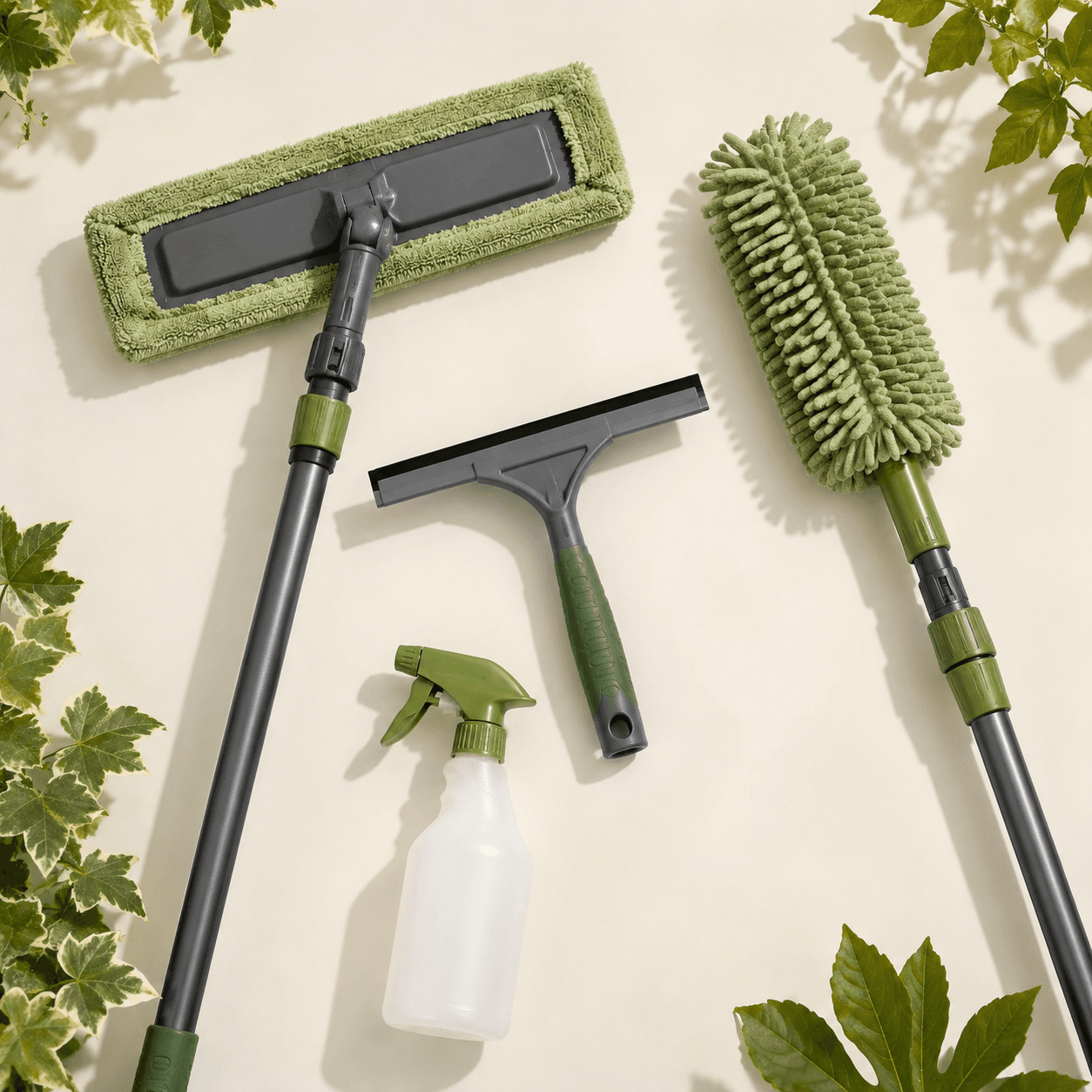 Conservatory & Glass-Roof Kit — Clean conservatory glazing and low glass roofs from the ground with a long-reach washer and duster.